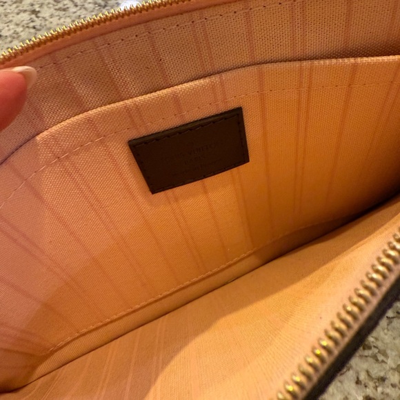 Insert for Louis Vuitton Neverfull Damier Ebene canvas w/ pink interior. - Picture 3 of 3